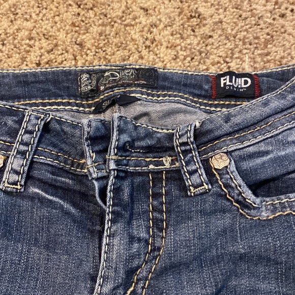 Only worn once straight wide leg Silver jeans - Picture 2 of 3